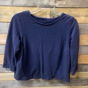 Womens Size Medium Navy Crop Top
